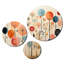 Ensemble de 3 papiers peints fantaisistes Mid-Century colorés en métal