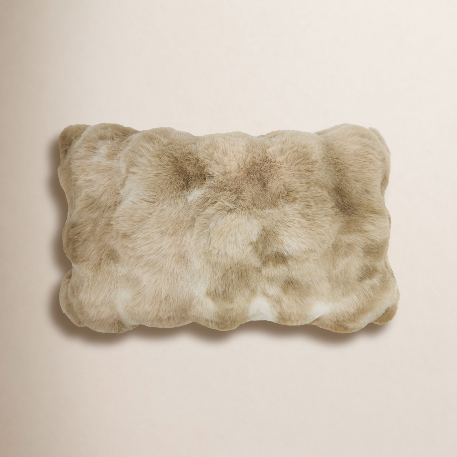 Cozy Bubble Faux Fur Pillow Cover, Polyester, Brown, Rectangle 12" H x 20" W