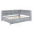 Wooden Full Size Daybed With Twin Size Trundle, Daybed With Storage Shelf And USB Charging Ports-1115472064