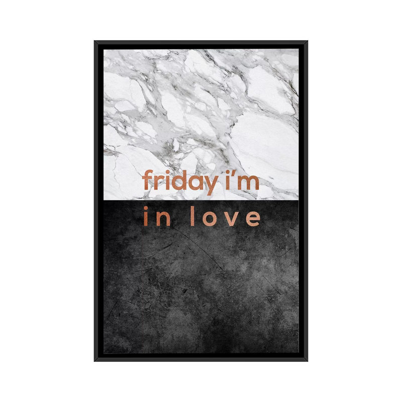 «I'm I'm Love», impression sur toile, H 48 po x l 32 po x P 1,5 po, Toile avec cadre noir, Pas de tapis