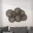 Metal Geometric Overlapping Perforated Plate Black Wall Decor