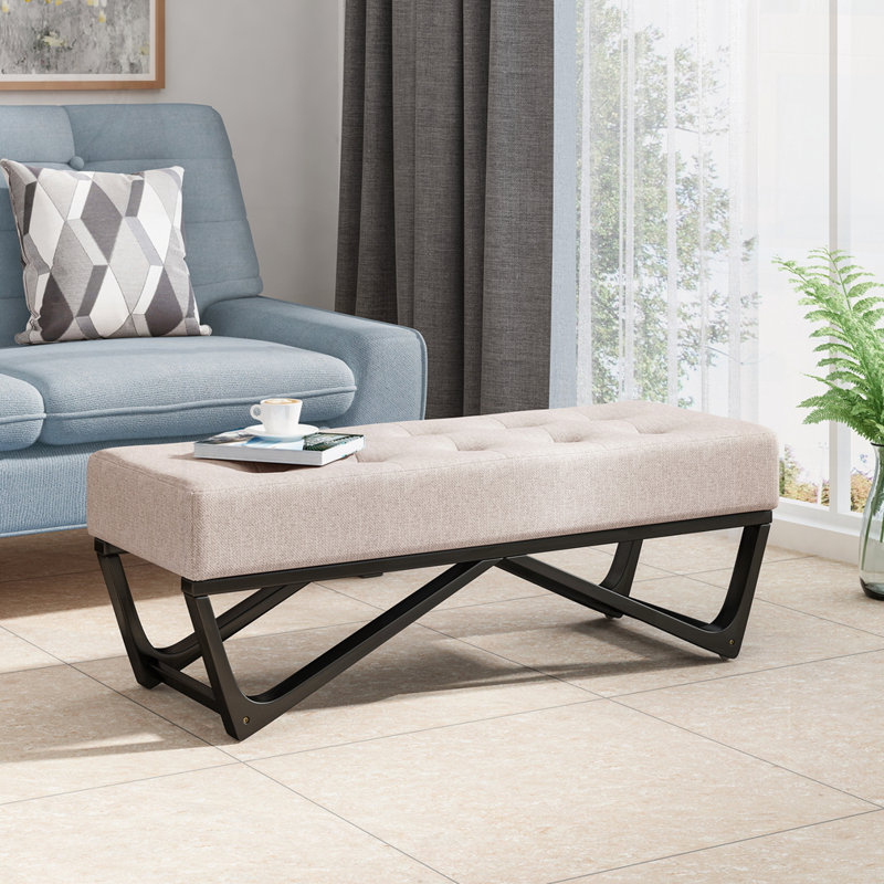 Banc rembourré, Beige