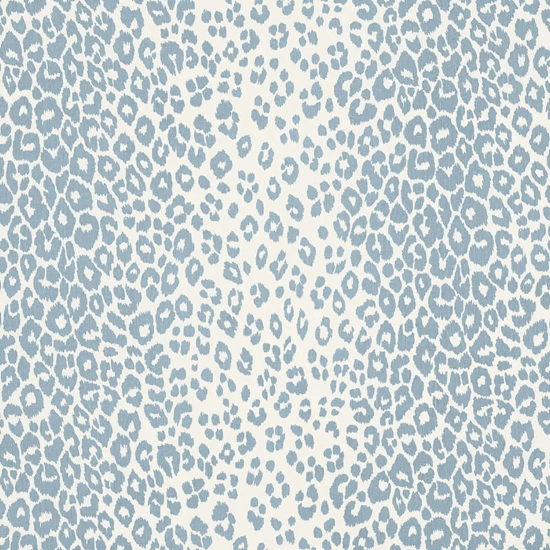 Iconic Leopard Fabric, Sky