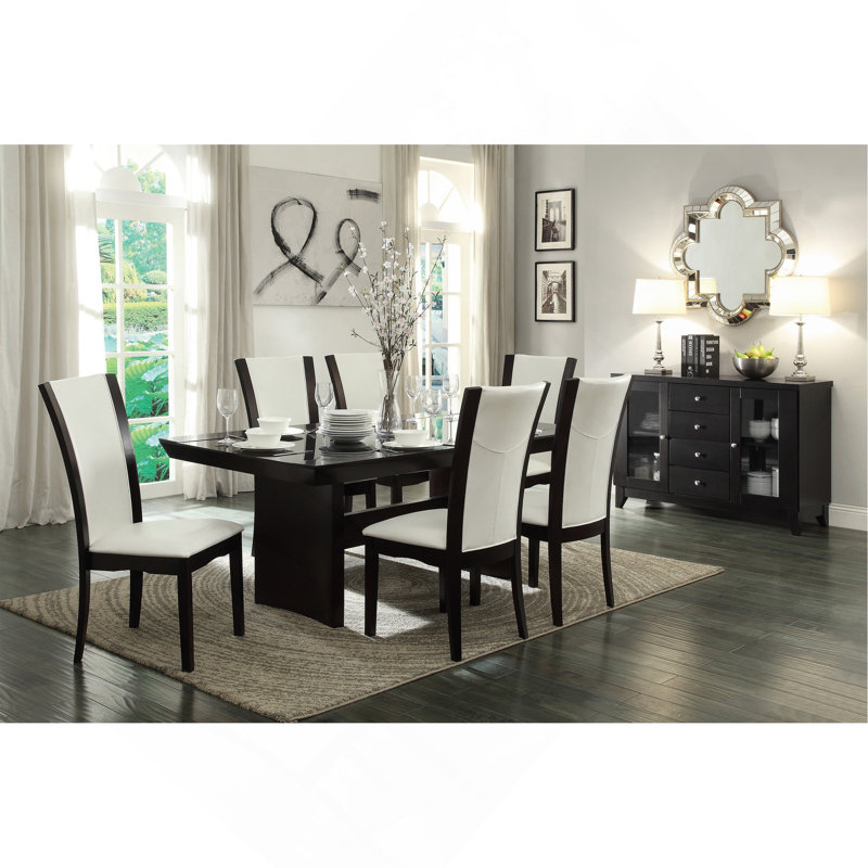 Ensemble de 2 chaises d'appoint de salle à manger Modern Modern, Blanc