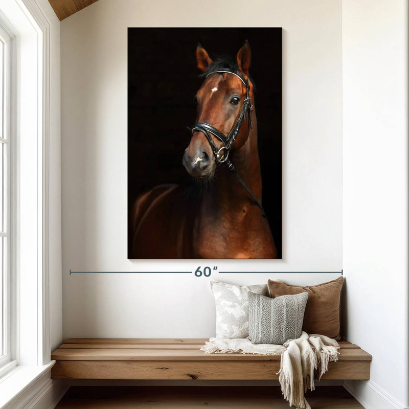 Brampt Bay Horse, 51" H x 34" W