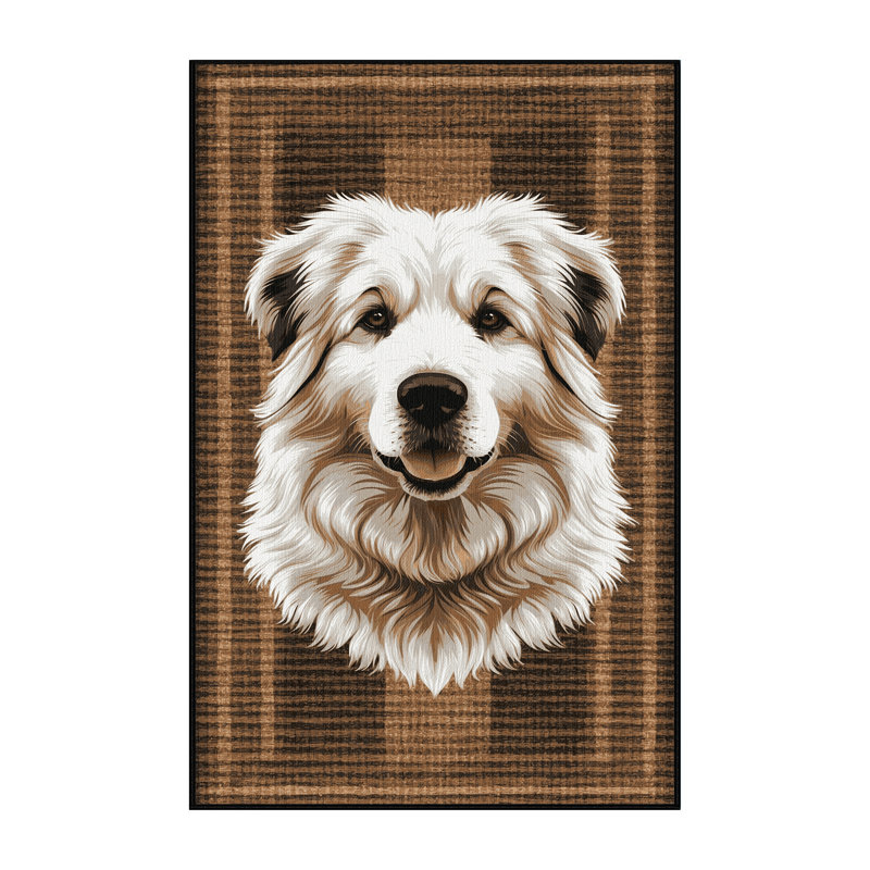 Washable Great Pyrenees Dogs Area Rug, Runner 2' x 4'