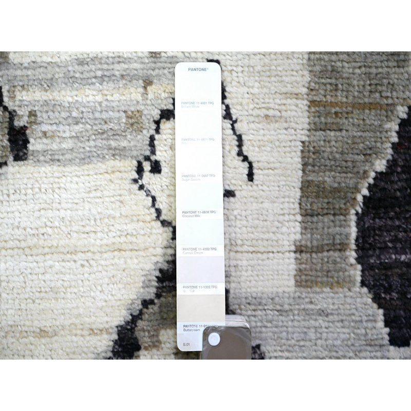 Tapis de couloir unique noué à la main nouvel âge 2 pi 7 po x 9 pi 9 po Valori