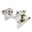 Table basse à miroir rectangulaire de luxe 47 pouces avec verre trempé cannelé, table d'appoint moderne pour canapé, assemblage facile en 2 étapes, style luxueux léger, emballage renforcé