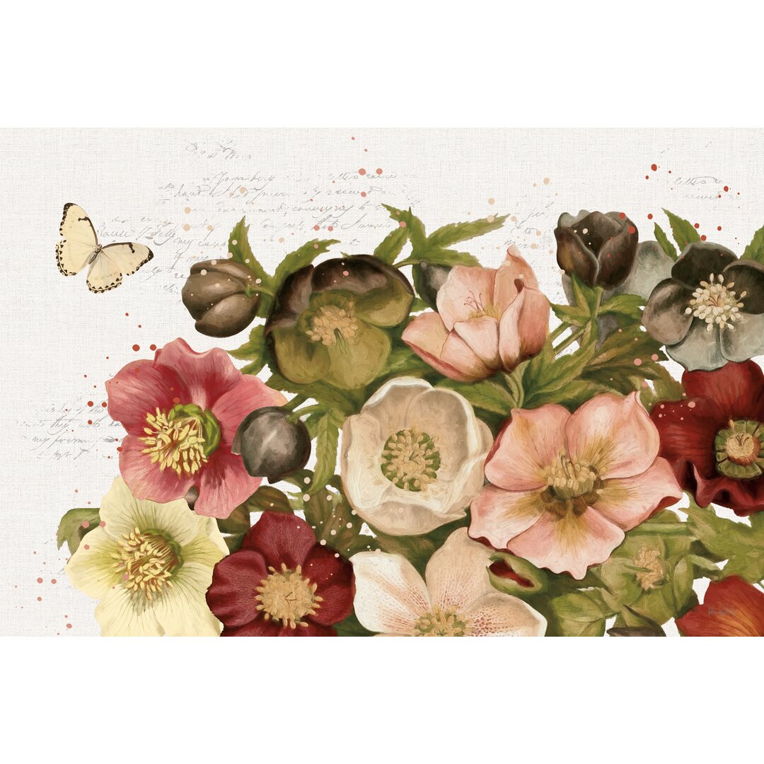 Leinwandbild Vintage Petals I von Katie Pertiet