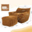 Fauteuil à billes en velours côtelé-736020618