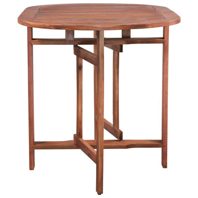 Table de salle à manger en bois d'acacia massif brun moyen pliable
