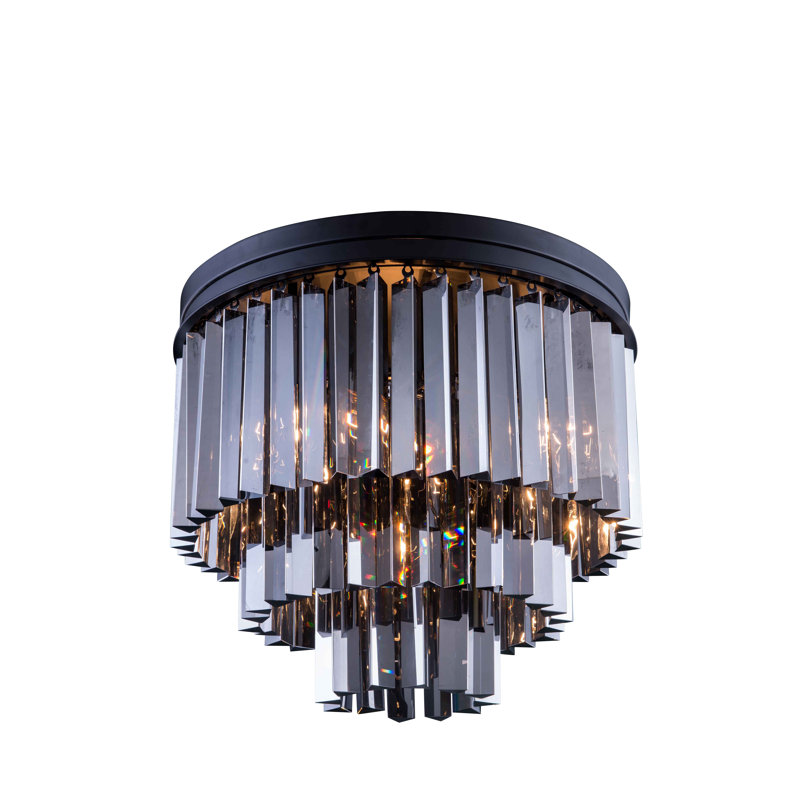 Yazmin Flush Mount, Matte Black