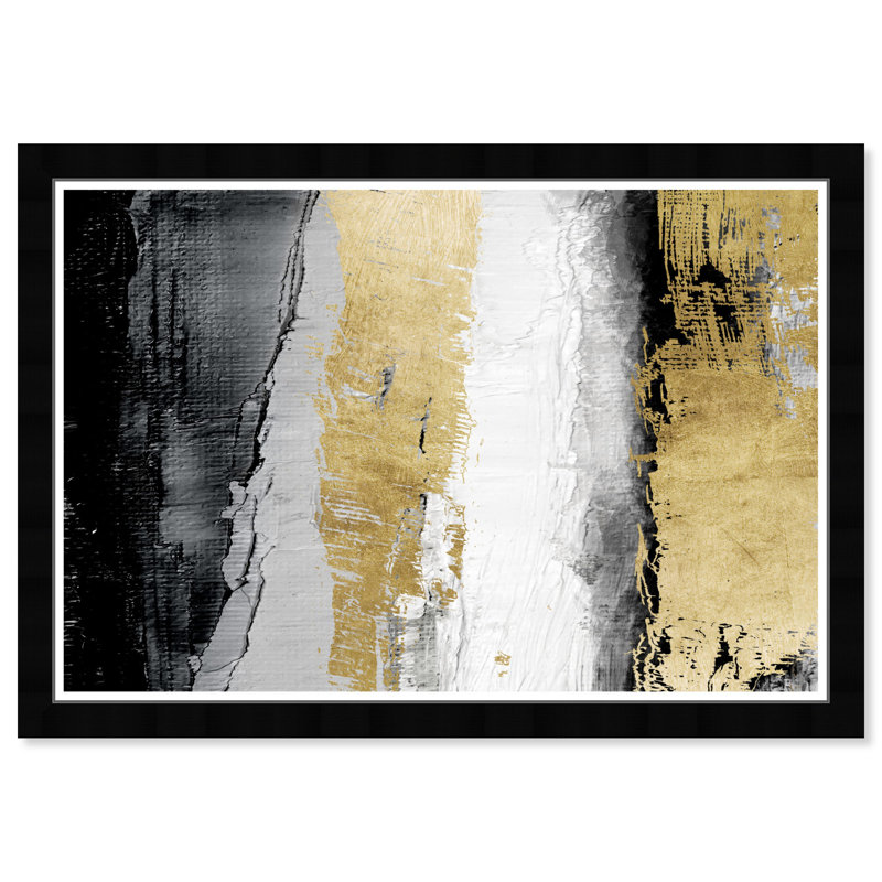" Envision And Elevate Gold ", 22" H x 32" W, Black Framed