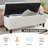 47'' Tufted Storage Ottoman Bench, Velvet End Of Bed Bench With Nail Accent And Solid Wood Legs, For Living Room, Bedroom, Entryway, Taupe