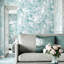 Teal Metallic Marble Effect Wallpaper - Luxurious Feature Wall Decor