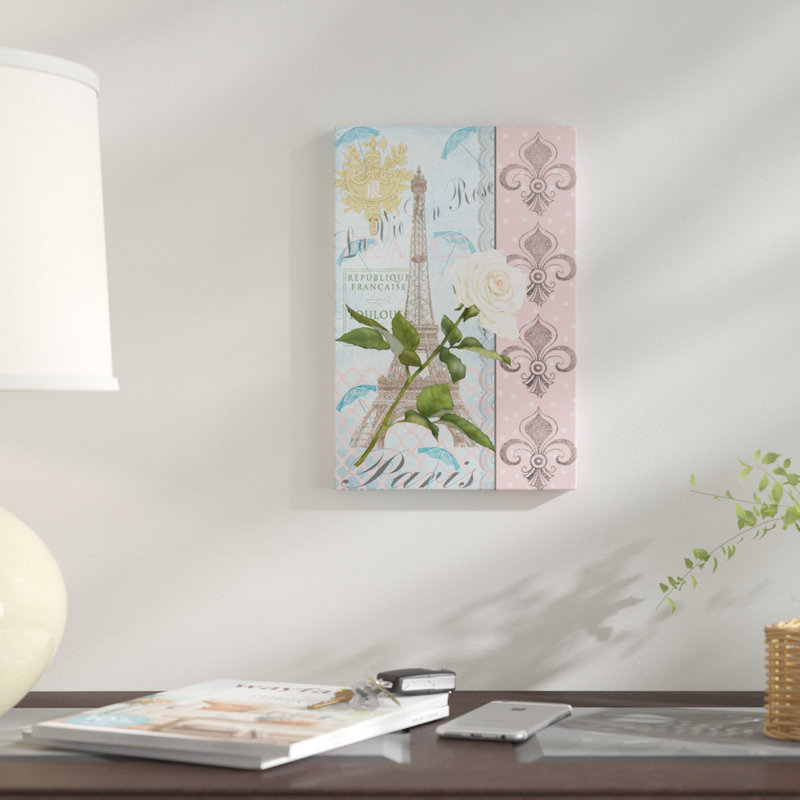 «La Vie en Rose I», impression sur toile, H 60 po x l 40po x P 1,5 po, Pas de tapis, Toile tendue