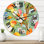 Blooming White and Orange Tulips III - Horloge murale traditionnelle