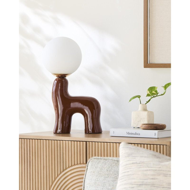 Lampe de table Miru, Brun