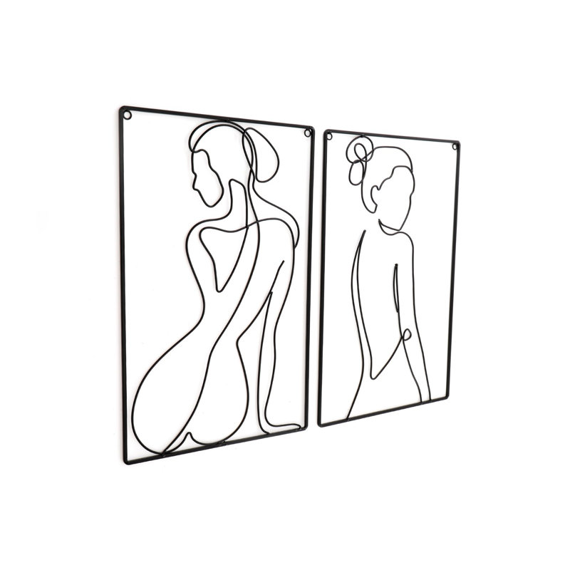 Modern People Wall Decor on Metal