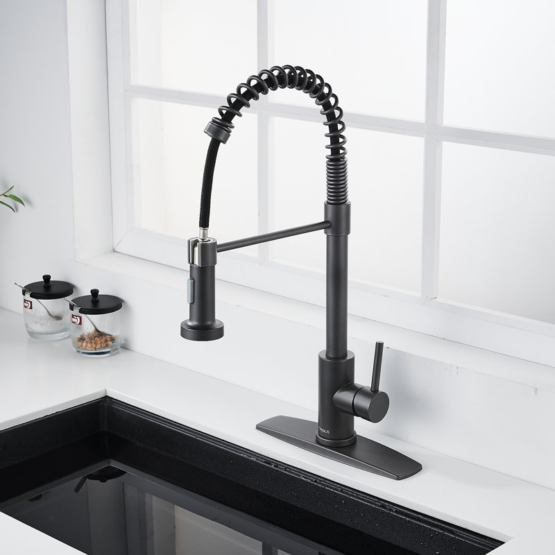 Blue Elephant Pull Down Kitchen Faucet, Grey