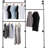 Industrial Pipe Wall Mounted Clothing Rack - Heavy Duty Vintage Garment Rack With Rolling Design For Bedroom, Living Room, Or Retail Space-448616229