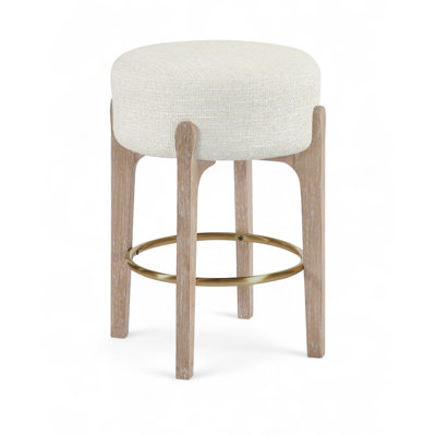 Tabouret de comptoir rembourré en tissu Maud