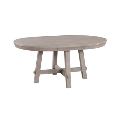 Solid Wood Extendable Round Pedestal Dining Table