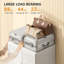 Organisateur de garde-robe pliable avec rangement, blanc