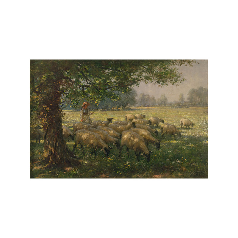 The Shepherdess by The Shepherdess - Painting on Canvas, 101.6 cm H x 66.04 cm W x 1.91 cm D, No Frame