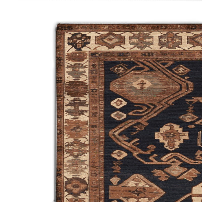 Tapis turc intérieur et extérieur brun, Rectangulaire 2 pi x 3 pi
