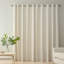 Chenille Stripe Lined Eyelet Curtains-133097966-133097969