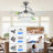 42''Retractable Crystal Chandelier Fan With Remote Control 3 Color 3 Speed Change-923637102
