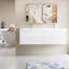Meuble-lavabo flottant 70,88 po avec double lavabo