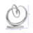 17" Silver Buffed Aluminum Modern Abstract Tabletop Sculpture