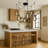 Adjustable Height Metal Body 6 Lights Chandelier