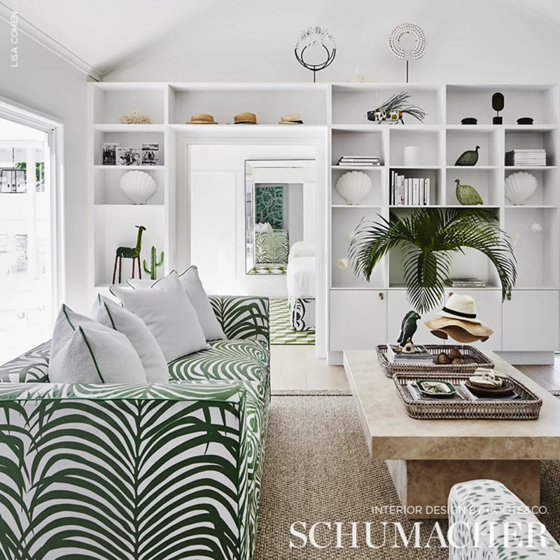 Zebra Palm Fabric, Jungle