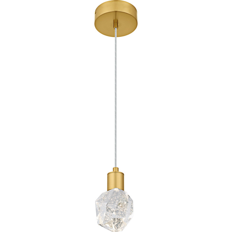 Evgenia Integrated LED Brushed Gold Mini Pendant