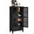 55'' Tall Storage Cabinet with Drawer, Decorative 2-Door Carved Wood Accent Cabinet with Solid Wood Legs-1212658000