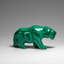 Genuine Polished Malachite Panther Carving (242.2 Grams)