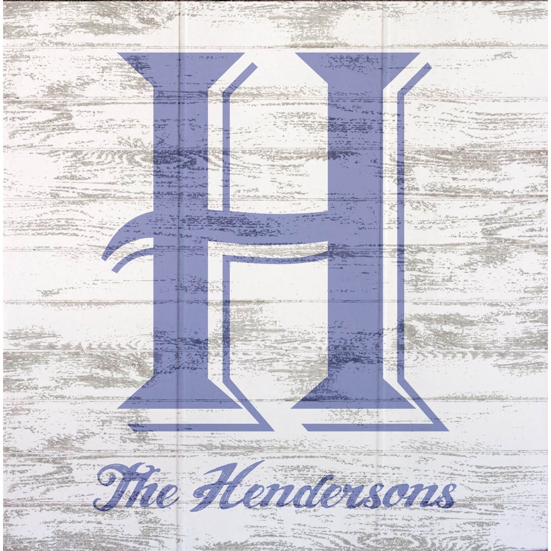 'Personalized Classic Wooden Family Name' - Textual Art Print on Wood Trinx 