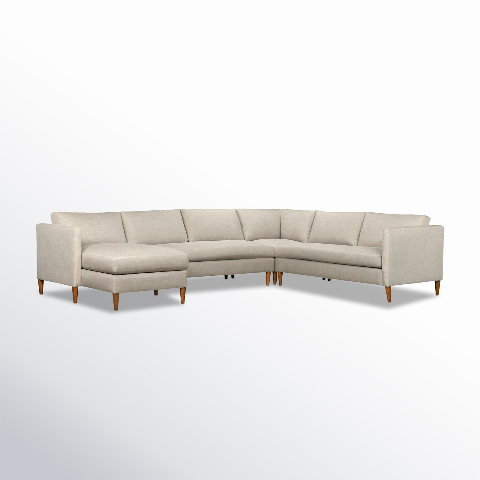 Clifford Chaise Sectional, Lena Sand Performance Linen Blend, Left Hand Facing