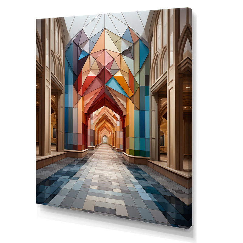 Symétrie architecturale de luxe sur toile, H 20 po x l 12 po x P 1 po, Toile tendue