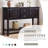 48'' Solid Wood Sideboard Console Table with 2 Drawers and Cabinets and Bottom Shelf, Retro Style Storage Dining Buffet Server Cabinet for Living Room Kitchen Dining Room (Espresso