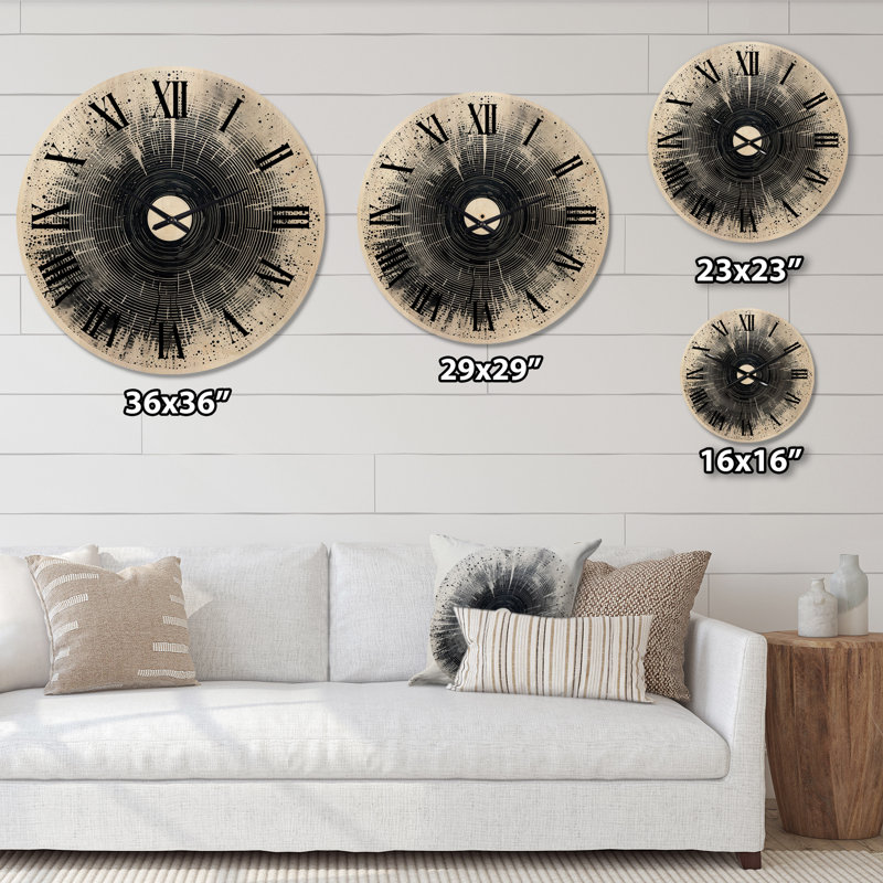 Horloge murale en vinyle, Moyenne