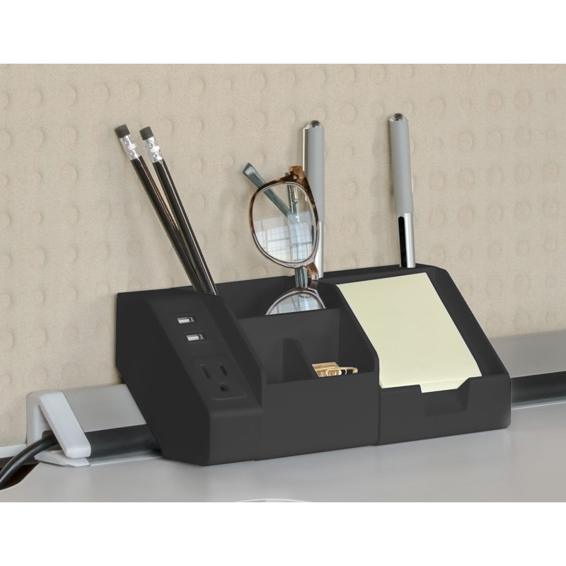 Plastic Desk Organizer, Black