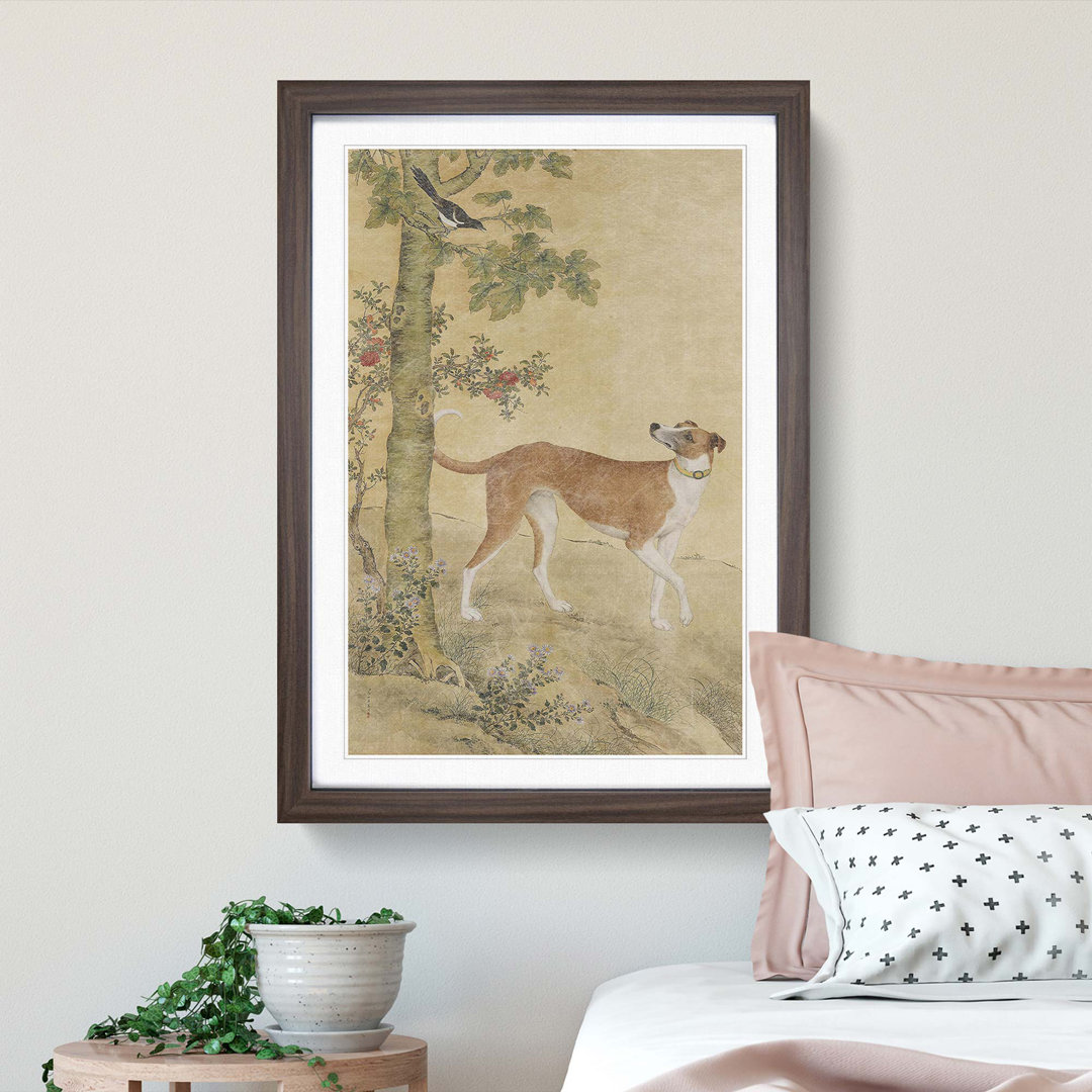 Bird & Dog by Lang Shining - Framed Print