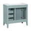 Ensemble de meuble-lavabo avec lavabo 36 po Varges, armoire de salle de bain avec tiroirs, structure solide et panneau de fibres à densité moyenne-1121113752