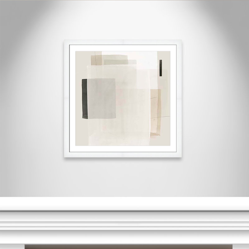 Mystical Momentum I par Hazel J, H 33,5 po x l 33,5 po x P 1,25 po, Encadrement cubique blanc