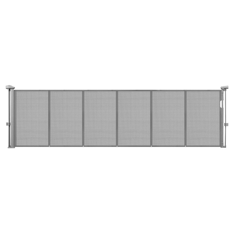 Retractable Baby Gate 34 in Tall Extend to 110 in Wide for Kids or Pets Grey, Grey