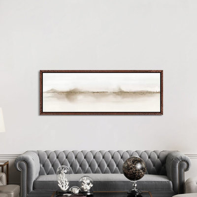Watercolor Landscape Vii Shades of Sepia - Panoramic 1 Piece Panoramic Painting on Canvas